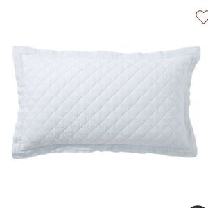 Pottery Barn Belgian Flax Linen Diamond Quilted King Sham